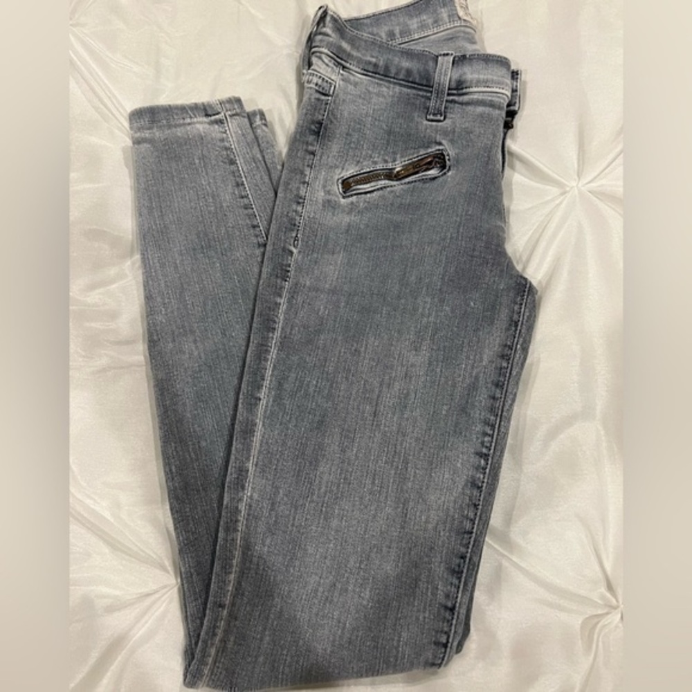 AUTH CURRENT ELLIOT SOHO ZIP STILETTO JEAN SIZE 24